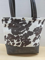 Load image into Gallery viewer, Cow print Tuesday Tote - RSquiltsNcrafts LLC
