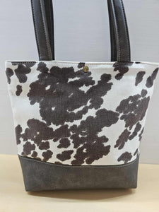 Cow print Tuesday Tote - RSquiltsNcrafts LLC