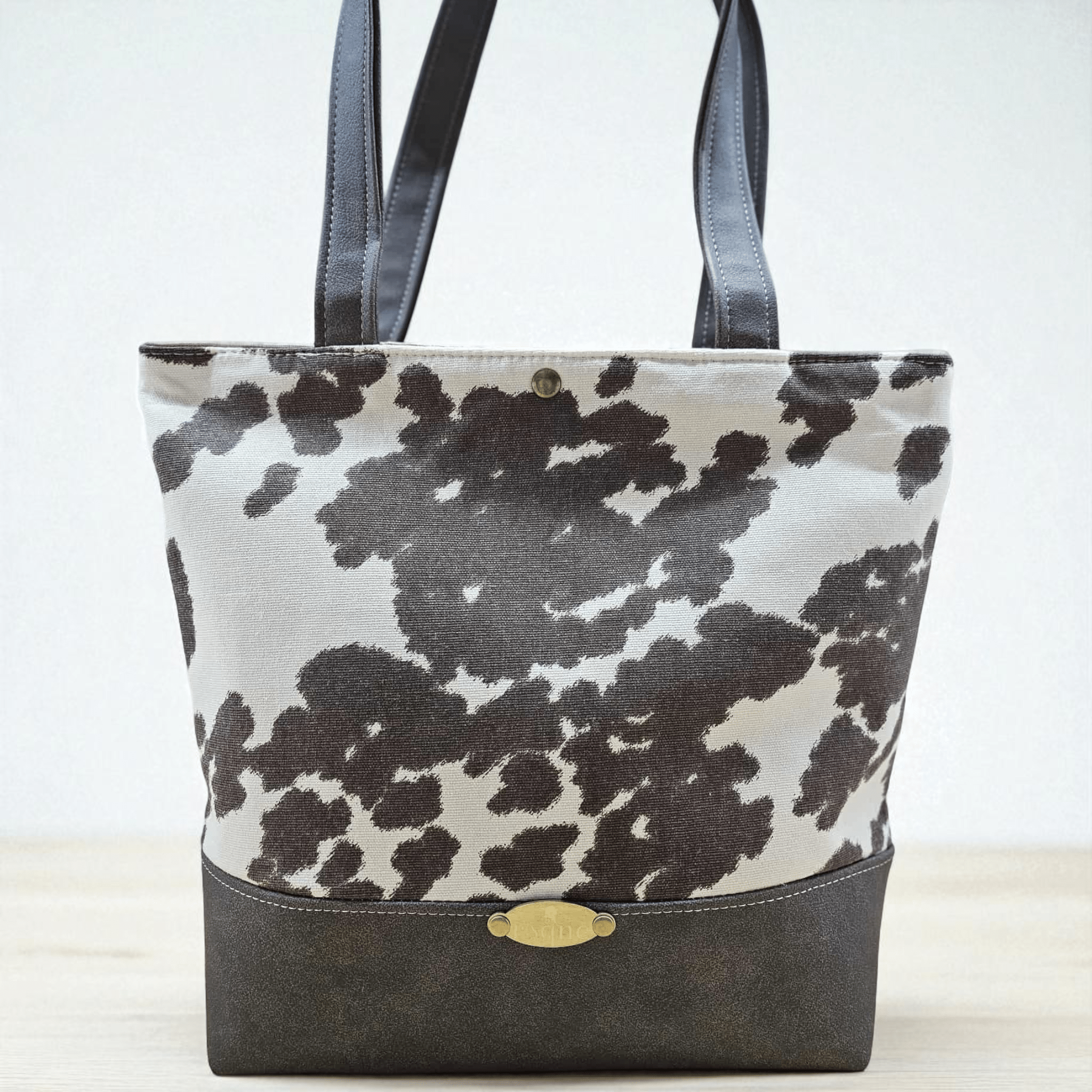 Cow print Tuesday Tote - RSquiltsNcrafts LLC