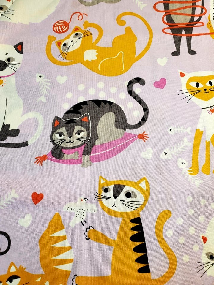 It's Raining Cats and Dogs Scrubcap Fabrics - RSquiltsNcrafts LLC