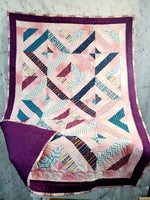 Load image into Gallery viewer, Pink Aztec Lap Quilt - RSquiltsNcrafts LLC
