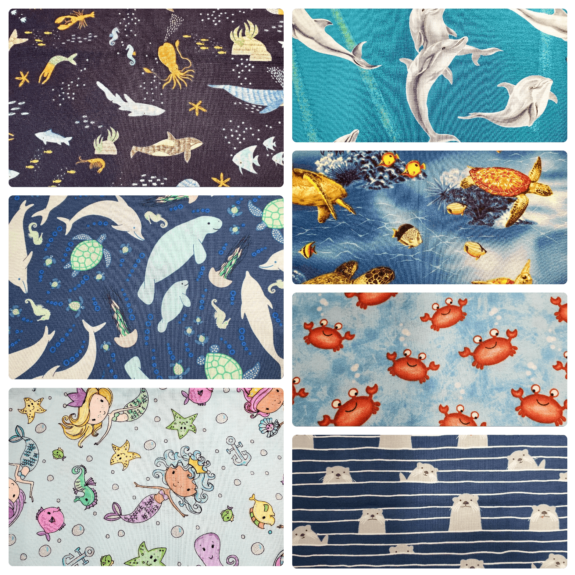 Sea Life Scrubcap Fabrics - RSquiltsNcrafts LLC